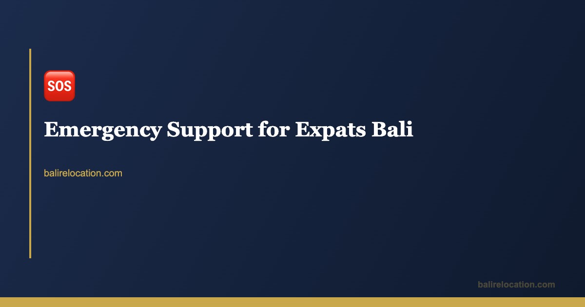 Emergency Support Bali — 24/7 Expat Assistance