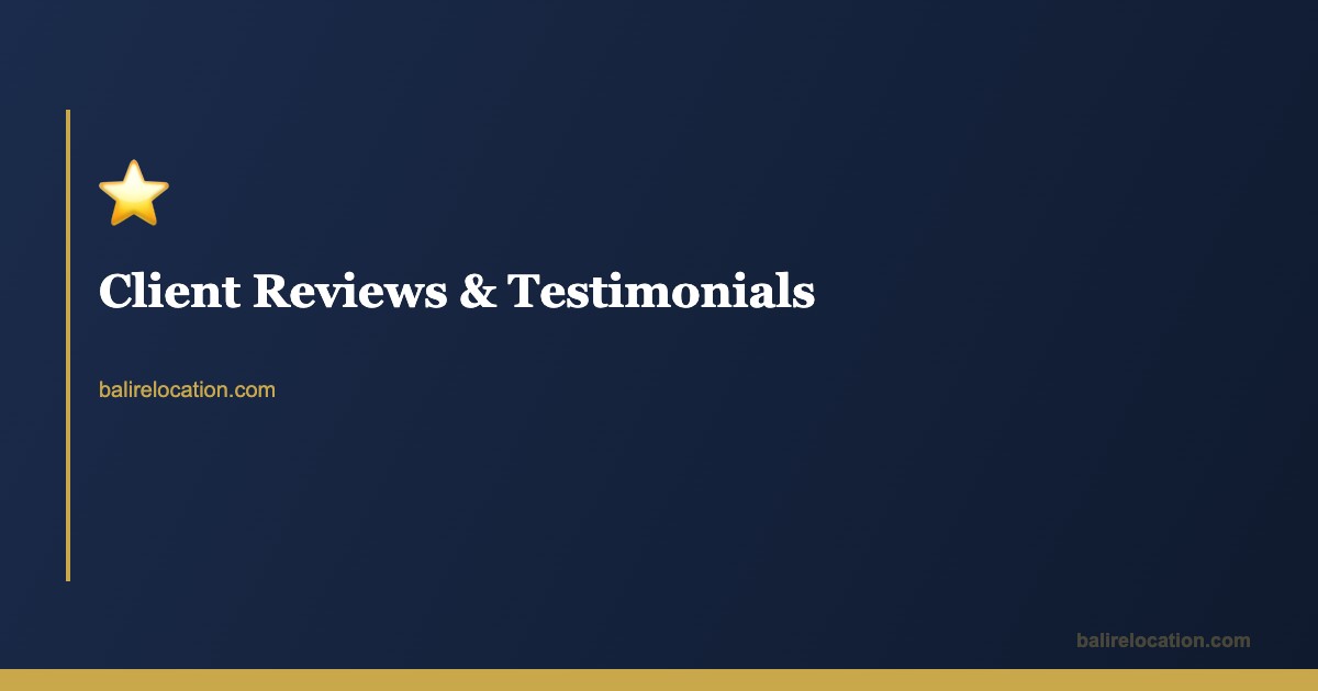 Client Reviews & Testimonials